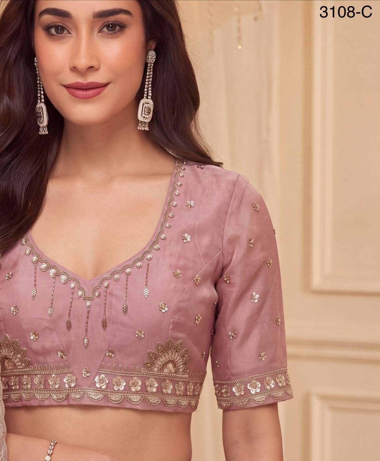 Partywear pastel Color beautiful Satin Silk fancy fabric Lehenga Choli reseller in surat 3108